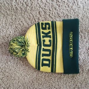 University of Oregon DUCKS Puffball Beanie